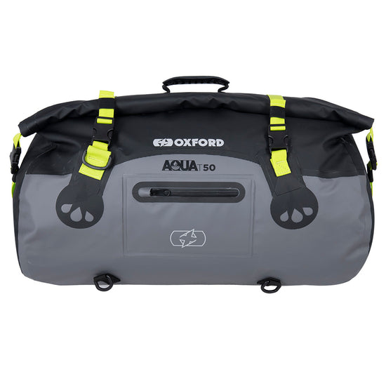Oxford OL462 Aqua T-50 Roll Bag- Black/Grey/Fluo