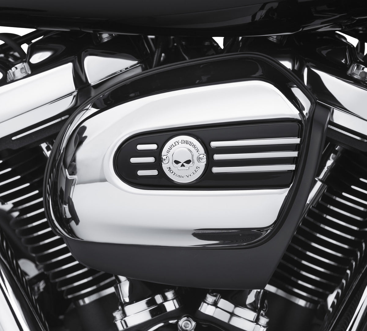 Harley-Davidson スカルエアクリーナー Harley-Davidson 61300654 Willie G Skull Air Cleaner Trim Chrome