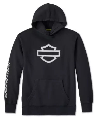 Genuine Harley-Davidson women´s Oversized Hoodie Street Machine Bar & Shield black 96236-24VW
