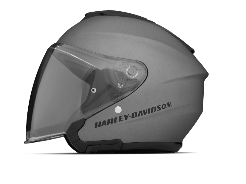 Harley Davidson Maywood II Sun Shield H33 3/4 Helmet - Matte Black Sil Harley Davidson Maywood II Sun Shield H33 3/4 Helmet - Matte Black Sil