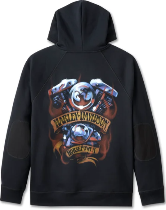 Genuine Harley-Davidson Loaded with Horsepower Raglan Hoodie