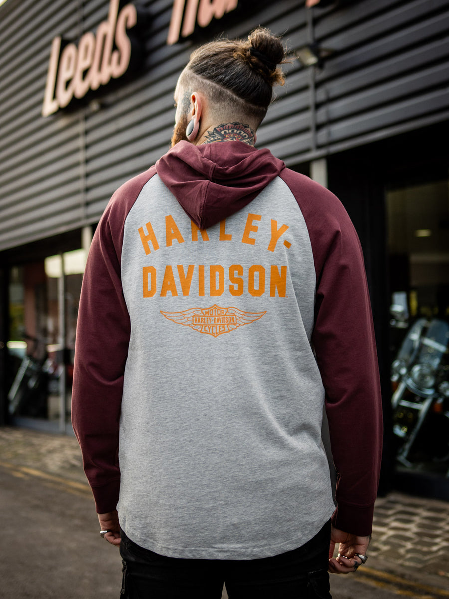 Genuine Harley-Davidson® Men's Staple Hooded Raglan Henley 96326