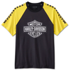 Genuine Men's Bar & Shield Raglan Short Sleeve Tee - Colorblocked - Harley Black 96419-24VM