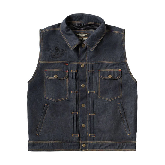 West Coast Choppers x 13 1/2 Dominator Raw Denim Riding Vest