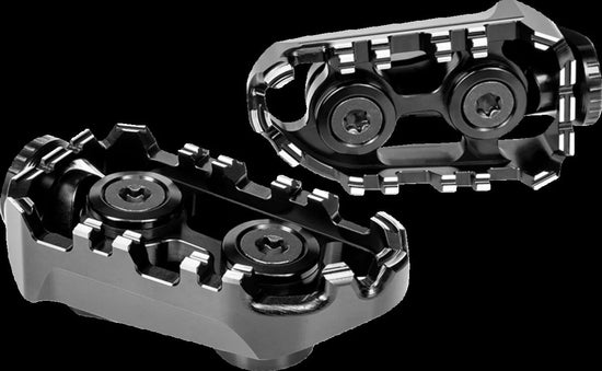 Gilles Tooling Tech-X Enduro Motorcycle Rider Footpegs Black (RGK-350-UF35-SET-B)