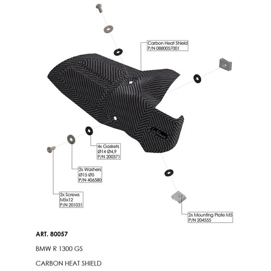 LeoVince Heat Shield Carbon BMW (80057)