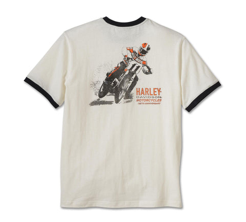 Genuine Harley-Davidson® Men's 120th Anniversary White Ringer T-Shirt 97547-23VM