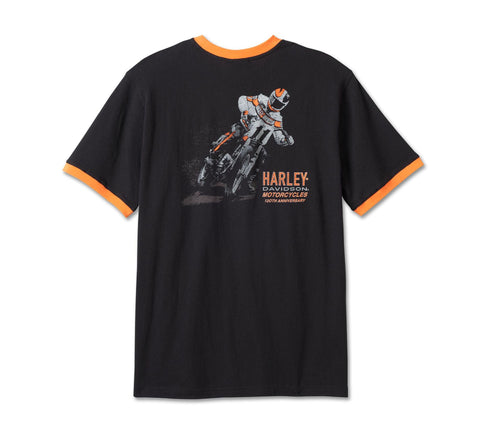 Genuine Harley-Davidson® Men's 120th Anniversary Black Ringer T-Shirt 96834-23VM