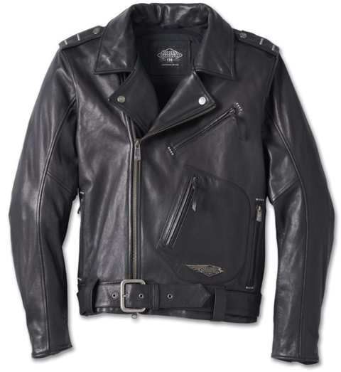 Genuine Harley-Davidson®Men's 120th Anniversary Cycle Champ Leather Biker Jacket 97023-23EM