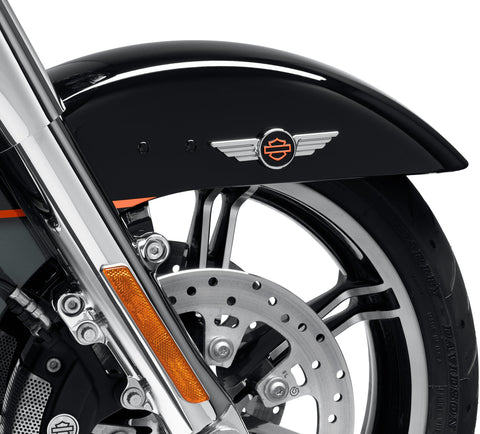 Harley Davidson 14101836 Chrome Winged Bar & Shield Decorative MEDALLION,BAR & SHIELD,CHROME WING