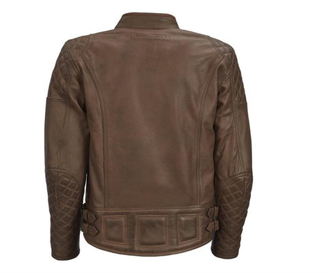 Kawasaki 104CRM22100L LONDON BROWN LEATHER JACKET (male) L