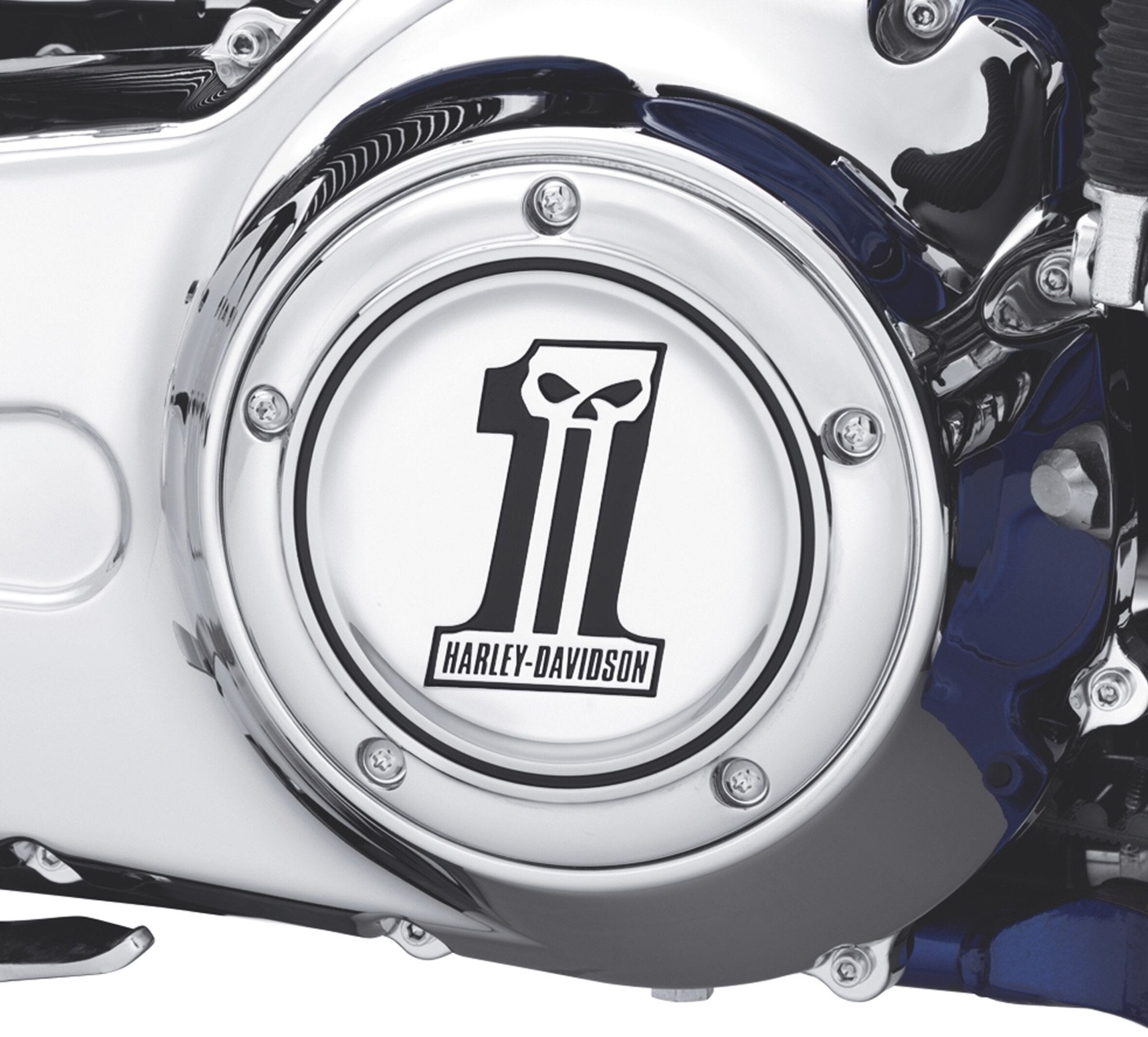 Harley Davidson 25331-10 DERBY COVER, SKULL Twin Cam Iron