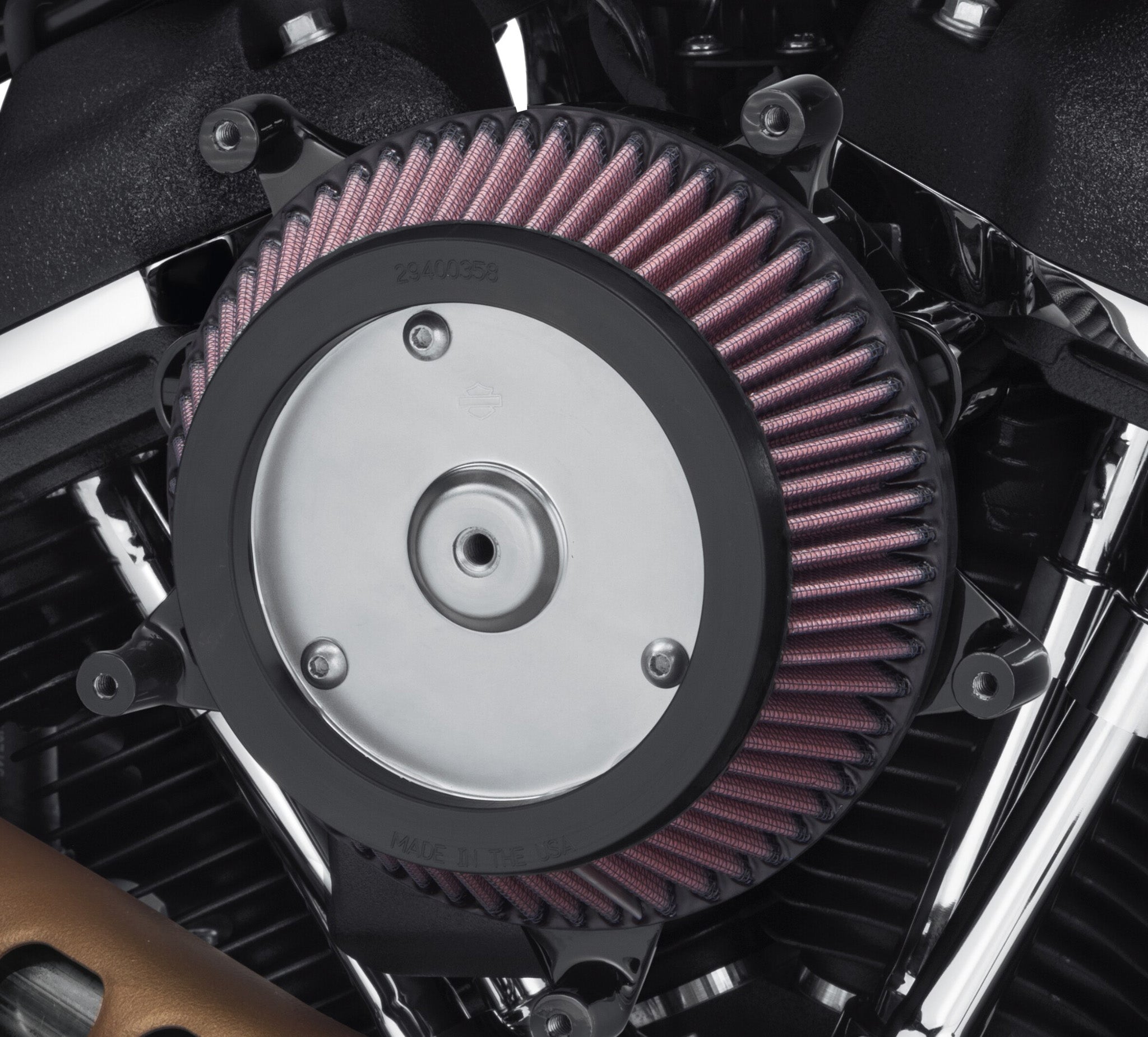 Harley-Davidson 29400356 Screamin‚ Eagle Round High-Flow Air Cleaner P ...
