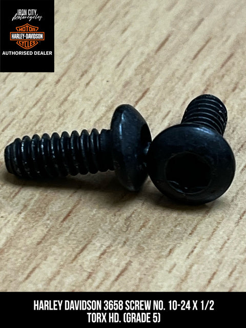 Harley Davidson 3658 SCREW NO. 10-24 X 1/2 TORX HD. (GRADE 5)