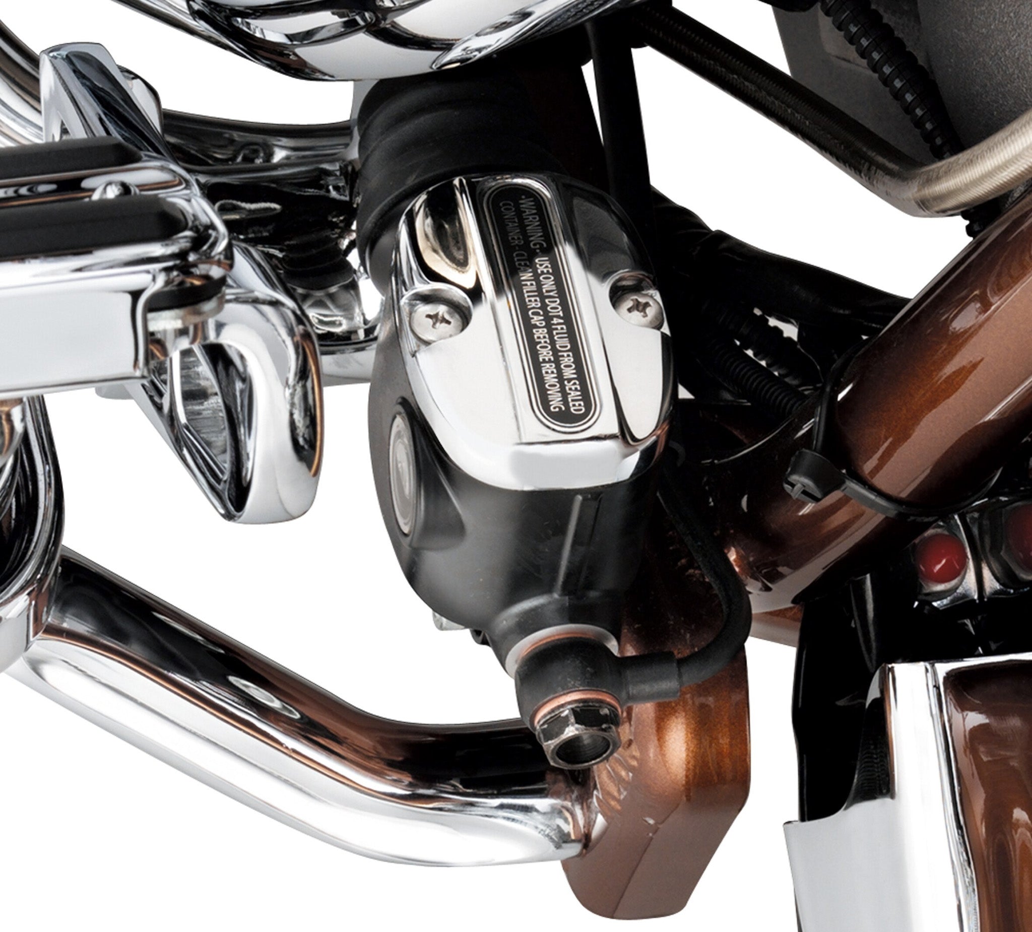 Harley Davidson 46463-08 Chrome Rear Master Cylinder Cover KIT-COVER,R ...