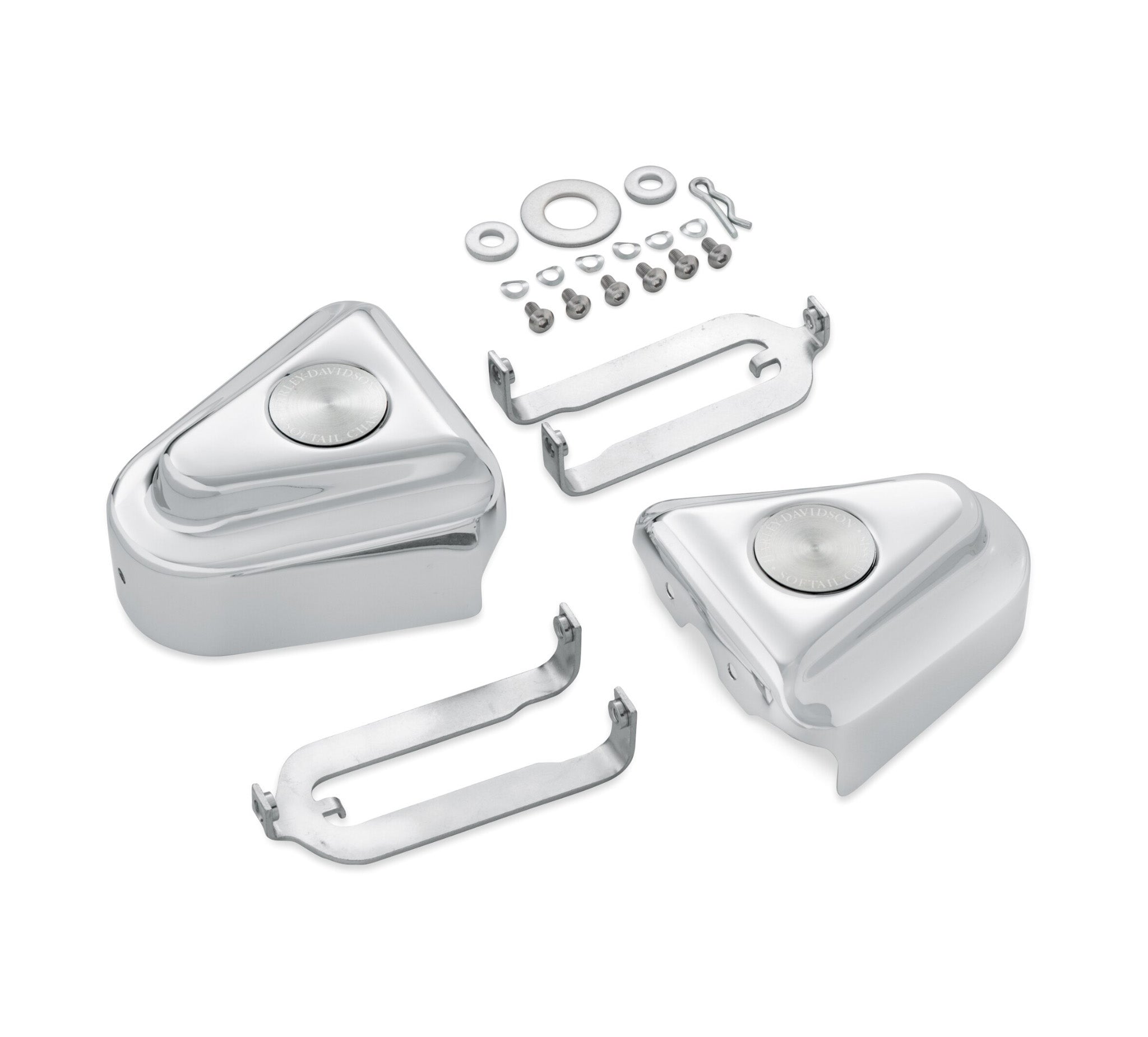 Harley Davidson 47596-91B Chrome Rear Axle Covers KIT AXLE NUT COVER S ...