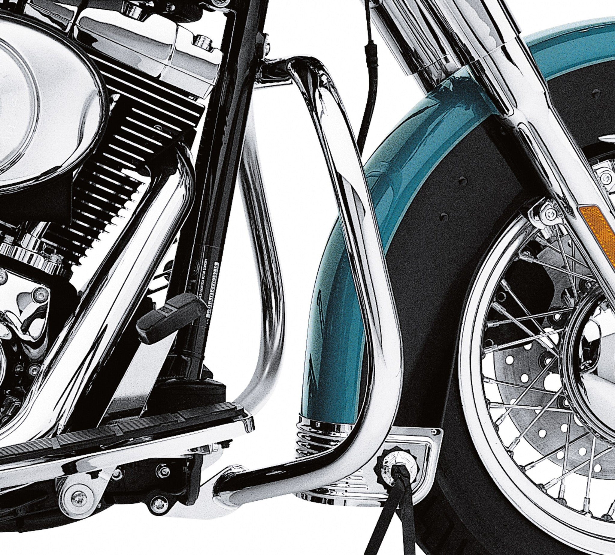 Harley Davidson 49200-07A Chrome Front Engine Guard Kit KIT-ENG GUARD ...