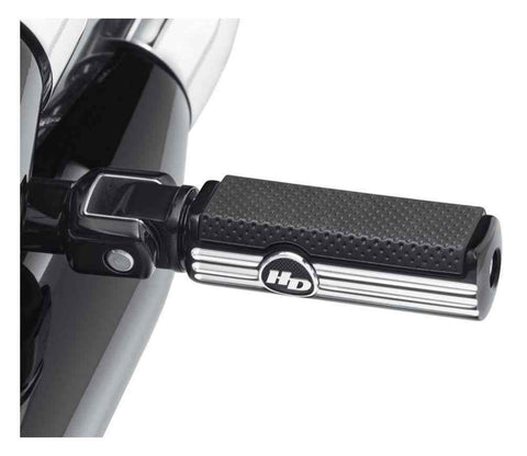 Harley-Davidson® Defiance Passenger Foot pegs -Black Anodized Machine Cut - 50500832