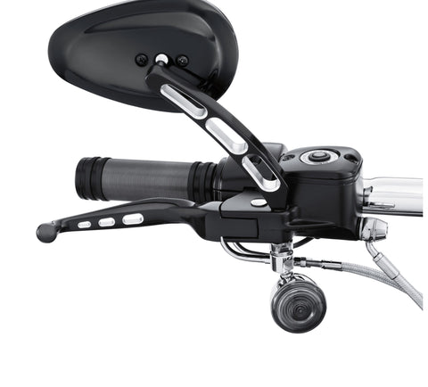 Harley Davidson 55798-10A Edge Cut Hand Control Lever Kit HAND LEVERS, BLACK, EDGE CUT