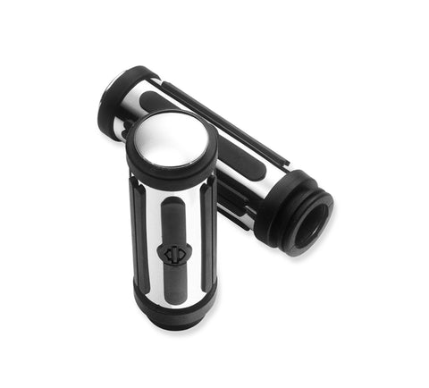 Harley Davidson 56263-96A Chrome and Rubber Hand Grips KIT-GRIPS,CHRM/RUBBER,1.66 DIA