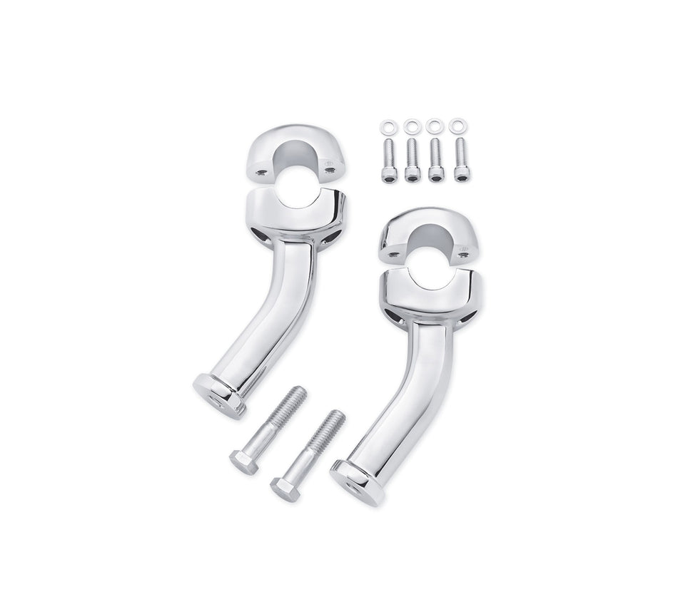 Harley Davidson 56267-09 Curved Pull Back Fat Riser 6 INCH PULLBACK RISER KIT, 1.2