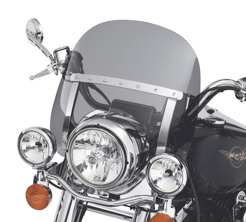 Harley Davidson 58163-02 Road King 11 in. H-D Detachables Wind Deflector WIND DEFLECTOR ASSEMBLY SMOKED, COMPLETE (INCLUDES ALL PARTS ILLUSTRATED EXCEPT 3265A, 7992 & 67621-94)