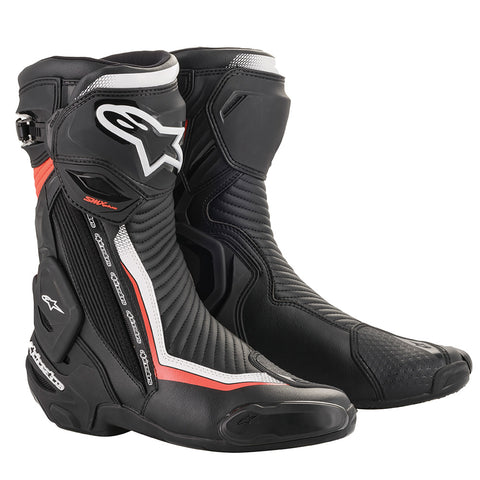 Alpinestars SMX Plus v2 Boots Black White & Red Fluo 222101912314