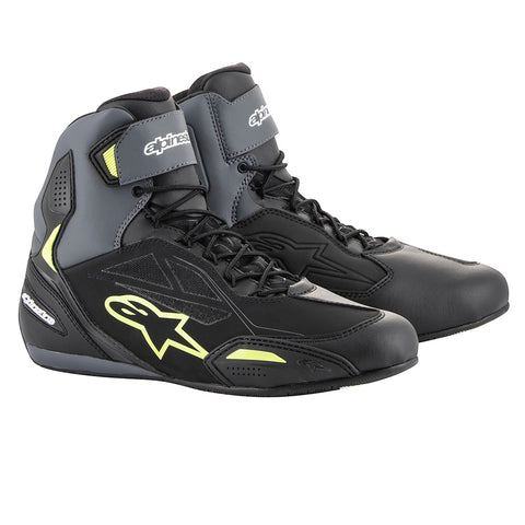 Alpinestars Faster 3 Drystar Shoes Black Grey & Yellow Fluo 25407191754