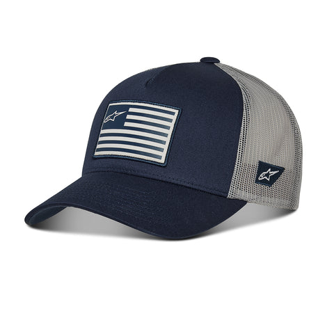 Flag Snapback Hat Navy Grey 1211810137011