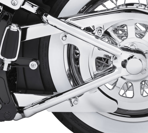 Harley Davidson 60654-07A Chrome Lower Belt Guard KIT-DEBRIS DEFLECTOR,CHRM,FLST