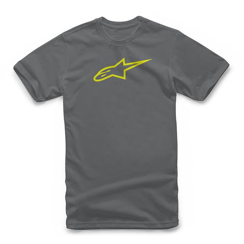 Alpinestars Ageless Classic Tee Charcoal Hi Vis Yellow 1032720301855S