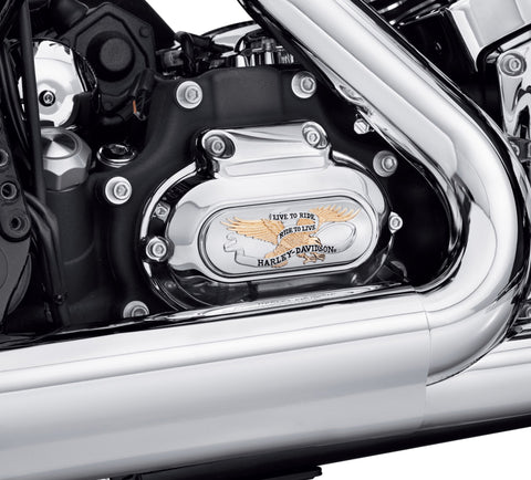 Harley Davidson 61400025 Live To Ride Transmission End Cover Trim KIT-TRAN TRIM,GOLD/CHRM,L2R,10