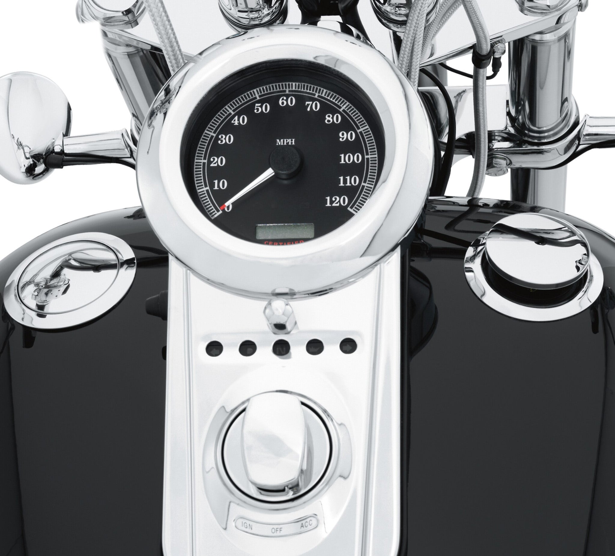 Harley-Davidson 62818-06G Flush-Mount Fuel Cap and Gauge Kit - Iron ...
