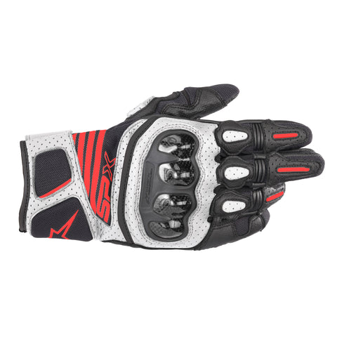 Alpinestars Carbon v2 Gloves Black White & Red 35673191231