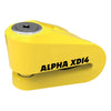 Oxford Alpha XD14 Disc Lock (14mm pin) Yellow - LK276