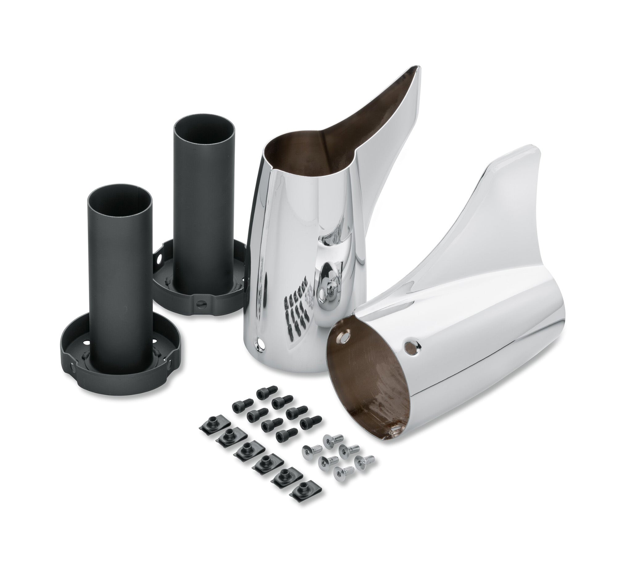 Motorcycle 51mm Dual-outlet Exhaust Tail Pipe Muffler Tip Trim