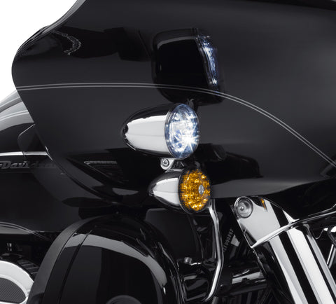 Harley Davidson 68000183 Road Glide LED Fog Lamp Mount Kit - Chrome KIT,L.E.D.AUX FOG,CHROME