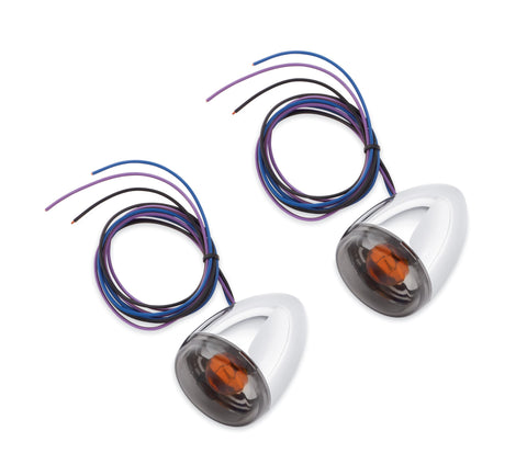 Harley Davidson 69228-04 Custom Auxiliary Lamp Bracket Turn Signal Kit SMOKED LENS TURN SIGNAL KIT