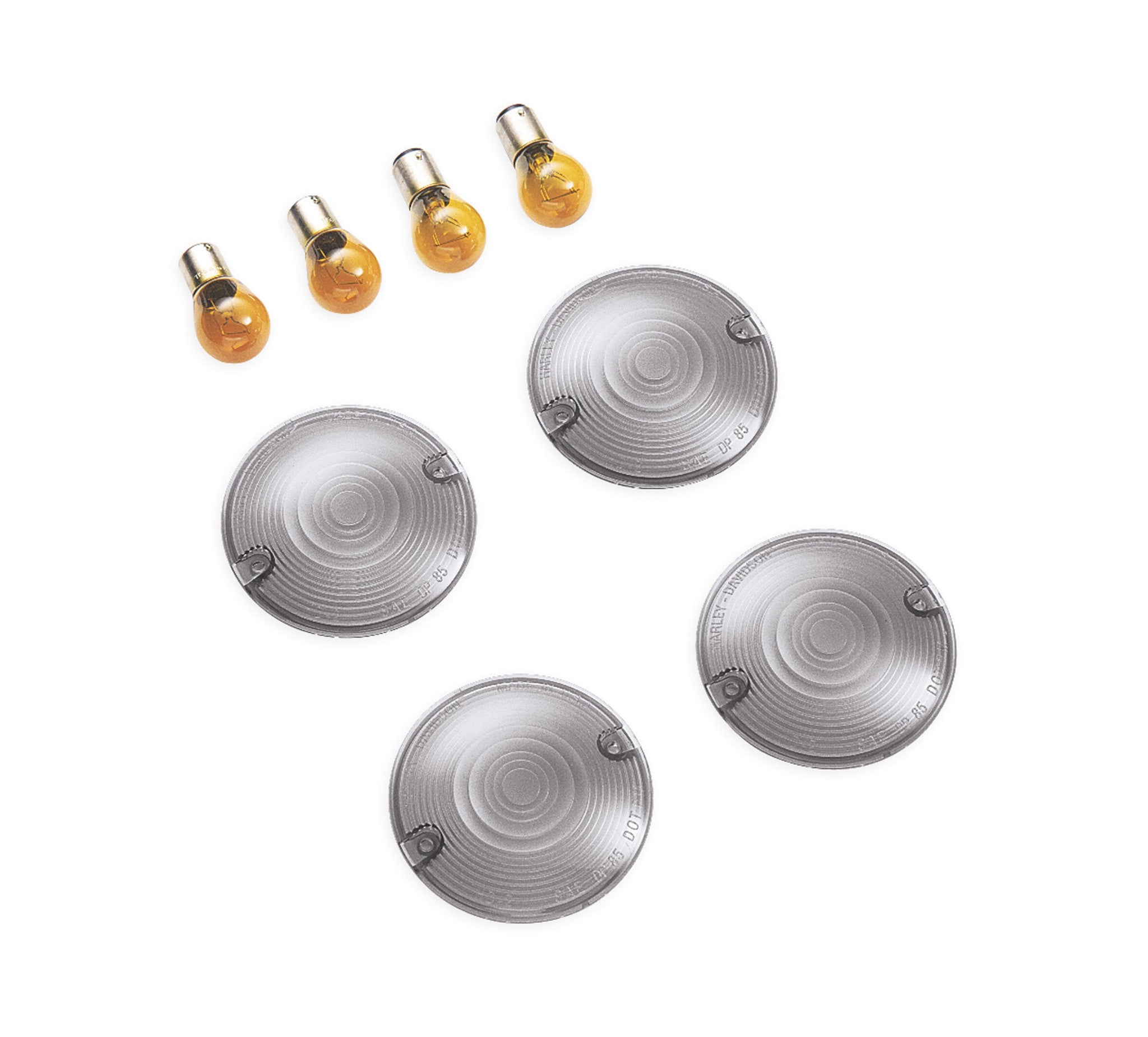 Harley Davidson 69308-02 Turn Signal Flat Lens Kit KIT, SMOKED LENS TU ...
