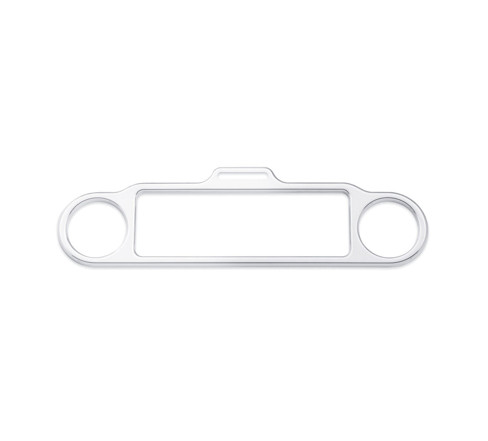 Harley Davidson 74612-06 Radio and Gauge Faceplate Trim BEZEL,RADIO,W/ADHESIVE,CHRM/FL