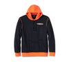 Genuine Harley-Davidson®Men's Kickstart Pullover Hoodie - Colorblock - Harley Black & Harley Orange96007-25VM