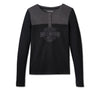 Harley-Davidson Women's Timeless Long Sleeve Henley Top 96079-25VW - Harley Black & Blackened Pearl