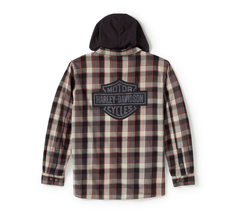 Genuine Harley-Davidson® Men's Metal Bound Hooded Shirt 96392-25VM