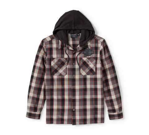 Genuine Harley-Davidson® Men's Metal Bound Hooded Shirt 96392-25VM