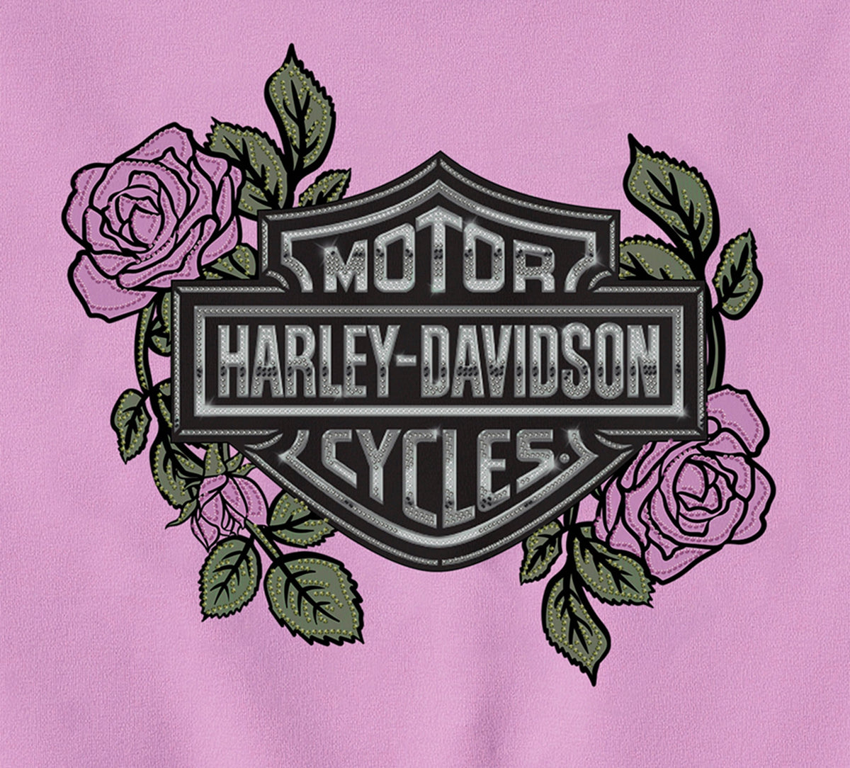 Genuine Harley-Davidson® Women's Rose & Thorn Bling Lace Trim Tank - O ...