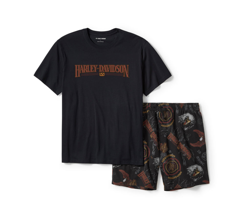 Genuine Harley-Davidson®  Men's 80s Tank Pajama Shorts Set 96470-25VM