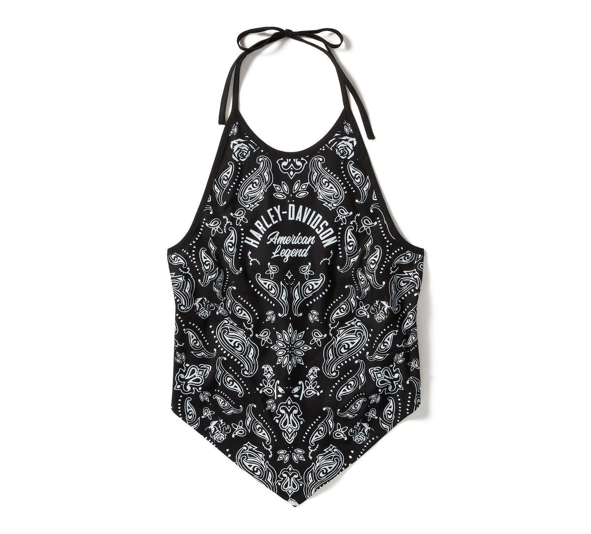 Genuine Harley-Davidson® Paisley Black Bandana Halter 96549-25VW - Iron ...