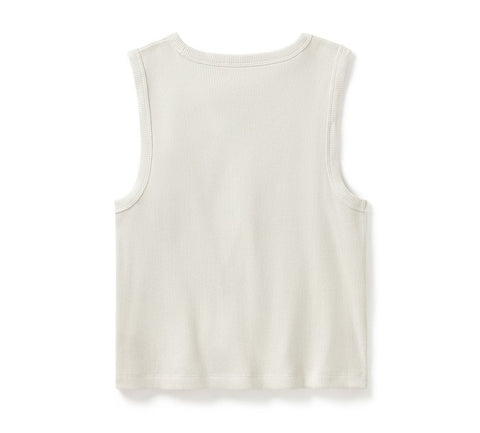 Genuine Harley-Davidson® Women's Dickies x H-D Racerback Cropped Eagle Tank - Silver Birch 96582-25VW