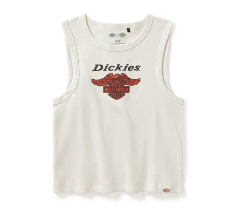 Genuine Harley-Davidson® Women's Dickies x H-D Racerback Cropped Eagle Tank - Silver Birch 96582-25VW