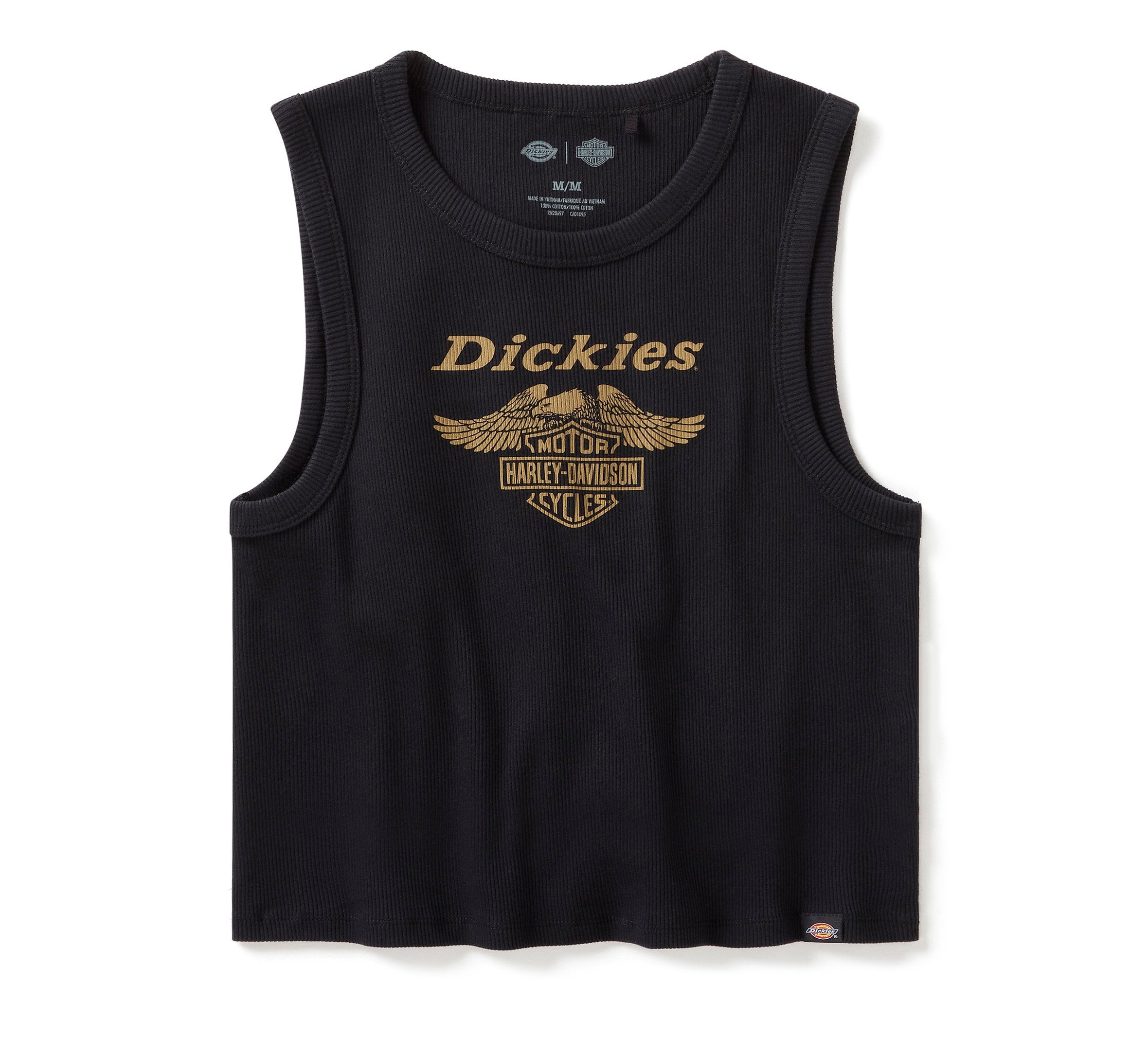 Harley-Davidson レディースブラック デニムベスト　S Genuine Harley-Davidson® Women's Dickies x H-D Racerback Cropped